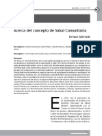 Acerca Del Concepto de Salud Comunitaria