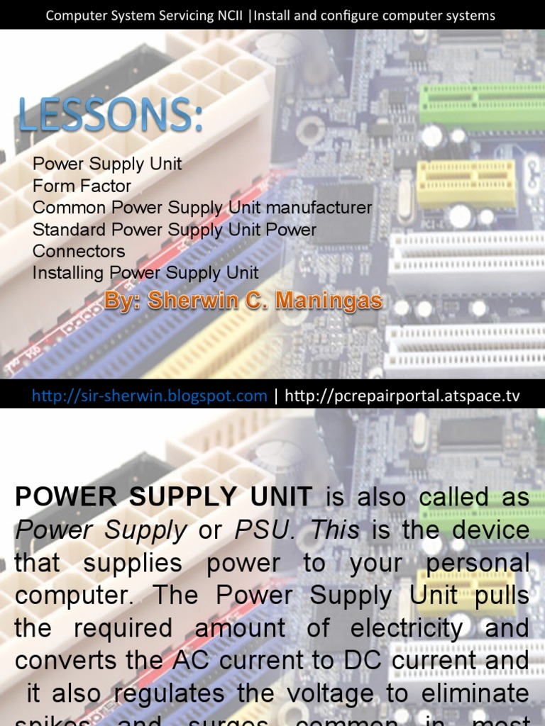 Power Supply Unit Form Factor Common Power Supply Unit Manufacturer