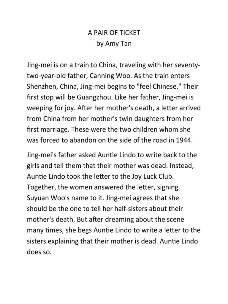 A Pair of Ticket | PDF