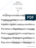 Sonata: Inb Major F Xiv, No 1. For Contrabass and Piano