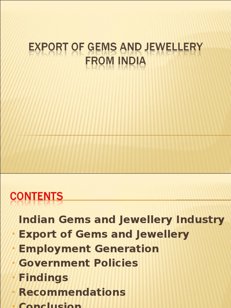 India Gems and Jewellery Export Overview | PDF | Gemstone | Jewellery