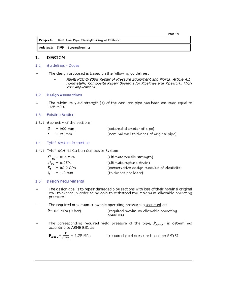 Design: 1.1 Guidelines - Codes | PDF | Pipe (Fluid Conveyance ...