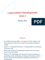 Organisation Development Unit 1: Rajeev Nair