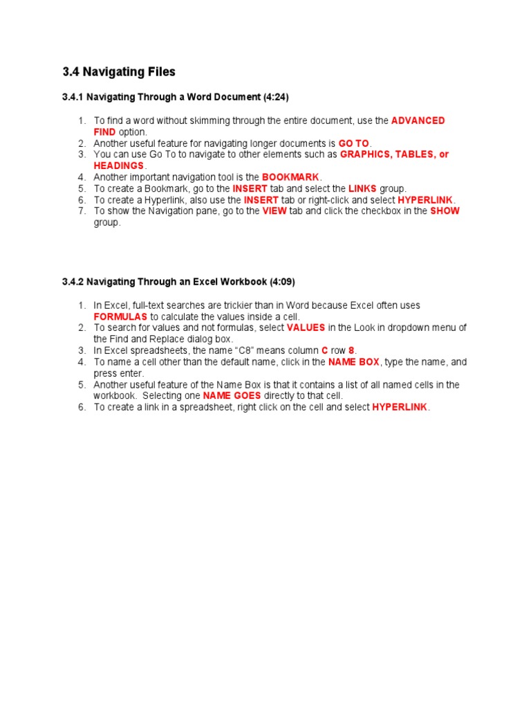 Efficient Document Navigation Tips | PDF