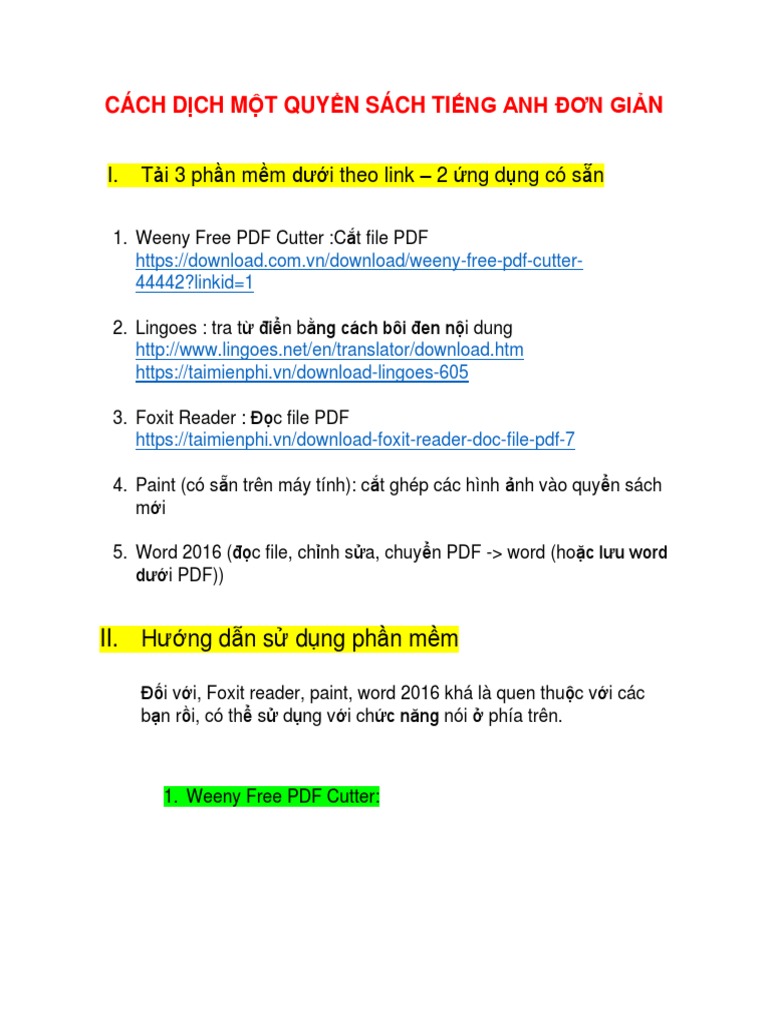 Hướng Dẫn Làm Sách, Dịch Sách TA Chuẩn | PDF