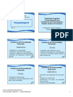 Tratamento Cognitivo Comportamental dos Transtornos de Personalidade