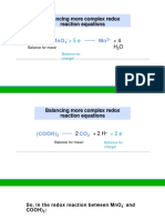 Balancing More Complex Redox Reaction Equations