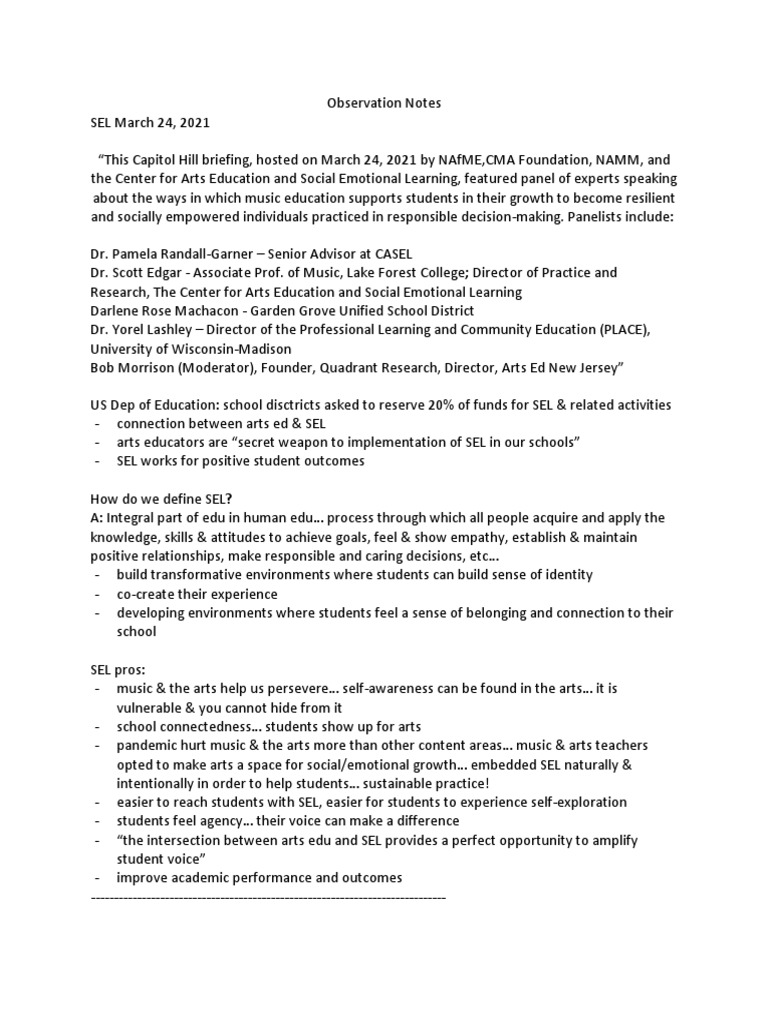 Observation Notes Me311 | PDF | Disability | Inclusion (Education)