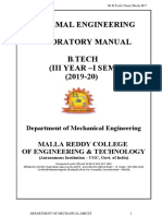Thermal Engineering Lab Manual Final