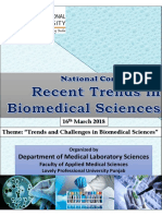 Department of Medical Laboratory Sciences: 16 March 2018 Theme: "Trends and Challenges in Biomedical Sciences"
