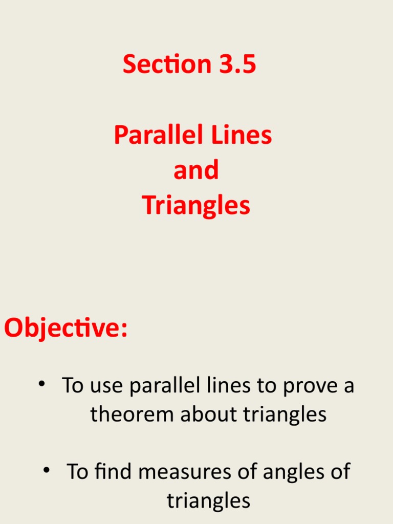 3 - 5 Paralle Lines and Triangles | PDF | Mathematical Proof | Triangle