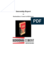 Internship Report: On Bashundhara Cement in B2B Sector