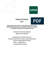 El Transporte Ferroviario Como Elemento Básico de La Política de Transportes y Sus Efectos Sobre La Cohesión y La Política Regional de La Unión Europea