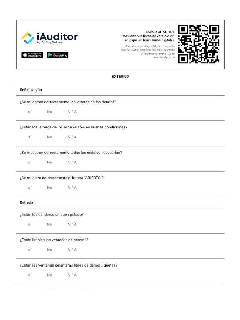 Retail Store Checklist Template PDF