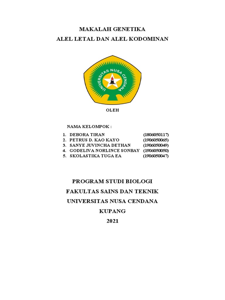 Gen Letal dan Kodominan dalam Genetika | PDF