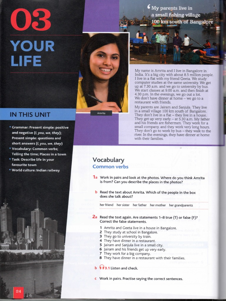 Cutting Edge Elementary Unit 3 PDF