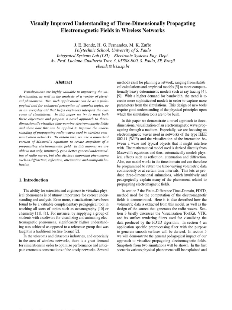 3D Visualization of Electromagnetic Fields | PDF | Waves | Rendering ...