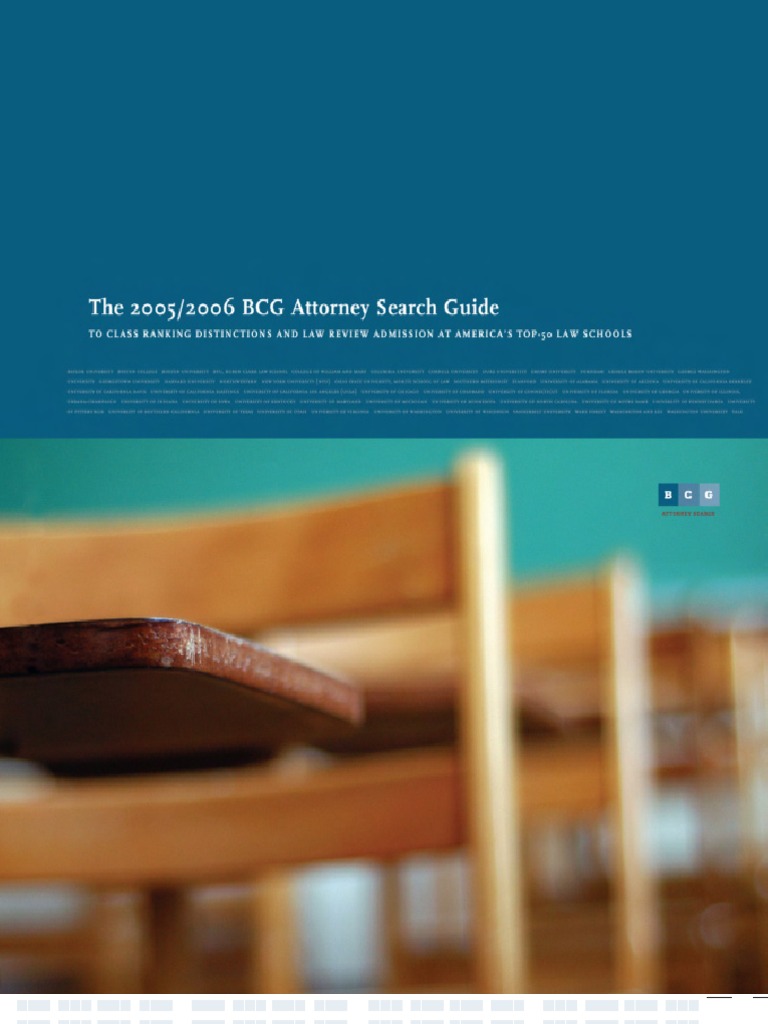BCG Attorney Search Guide 20052006 PDF Law School Admission Test
