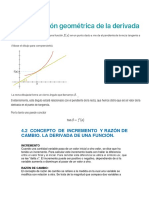 4.2 Concepto de Incremento Y Razón de Cambio. La Derivada de Una Función