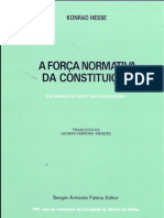 A Força Normativa Da Constituição by Konrad Hesse