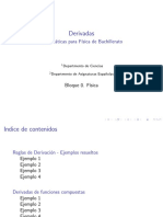 Ejercicios de Derivadas para 1 Bachillerato de Física