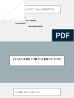 Teachers Job Satisfaction