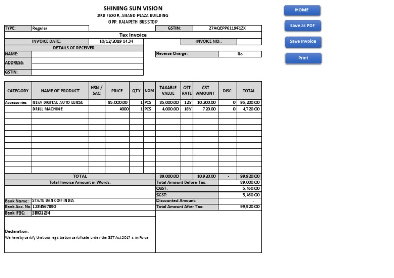 Invoice Sample | PDF | Policy | Government Finances