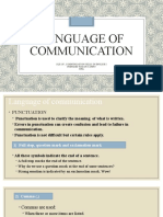 Language of Communication: Dle 107, Communication Skills in English I Prepared Madam Cammy Iukl