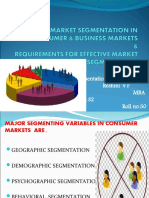 Bases of Market Segmentation