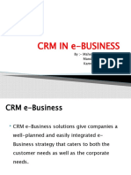 CRM IN e-BUSINESS