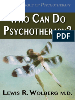 Who Can Do Psychotherapy