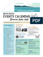 Events Calendar: Summer 2020-2021