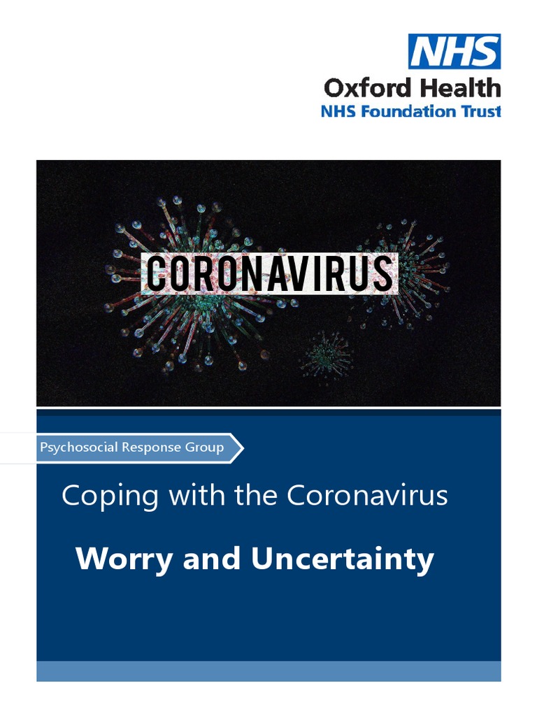 Coping with Coronavirus Anxiety Tips | PDF | Anxiety | Applied Psychology