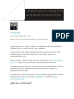 Diferencias Front-End Back-End