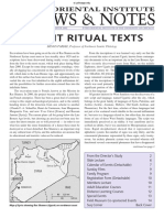 Ugarit Ritual Texts: News & Notes News & Notes News & Notes