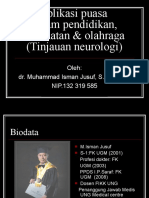 Aplikasi Puasa Dalam Pendidikan, Kesehatan & Olahraga (Tinjauan Neurologi)