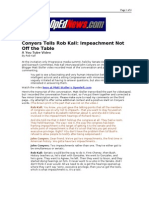01-29-08 OpEdNews-Conyers Tells Rob Kall_Impeachment Not Off