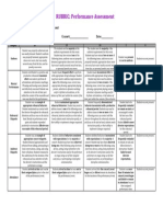 Performance Assessment Rubric