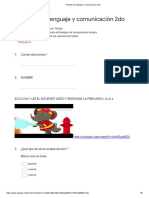 Prueba de Lenguaje y Comunicación 2do