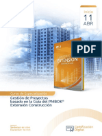Inicio: Gestión de Proyectos Basado en La Guía Del PMBOK Extensión Construcción