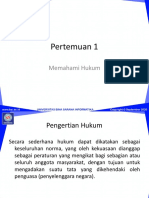 Pertemuan 1: Memahami Hukum