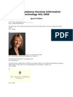 Tata Consulatancy Services Information Technology Wiz 2009: Quiz Prelims