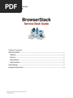 Browserstack: Service Desk Guide