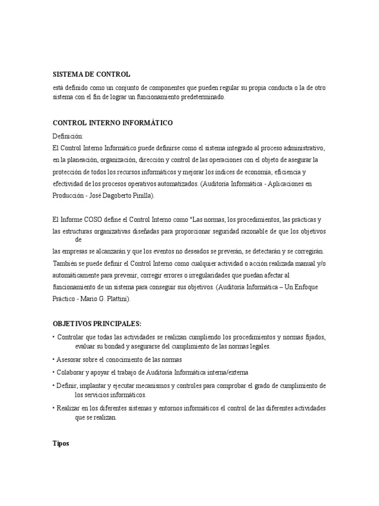 Control Interno Informático: Guía Completa | PDF | La seguridad ...