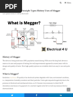 Megger - Working Principle Types History Uses of Megger - Electrical4U