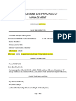 MGT 330 Principles of Management Syllabus