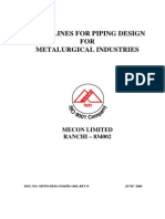 Guidelines for Piping Design in Metallurgical Industries