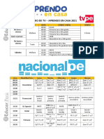 Horario de Radio y TV para El Año Escolar 2021