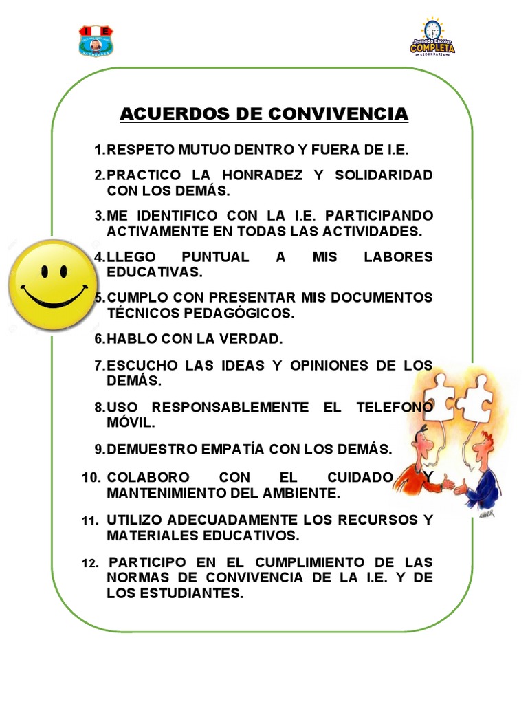 Normas de Convivencia Ie - 2020 | PDF | Crecimiento personal y ...