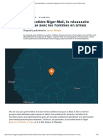 A La Frontière Niger-Mali, Le Nécessair... Vec Les Hommes en Armes - Crisis Group